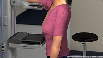 Woman Receiving Mammogram View 3 Image